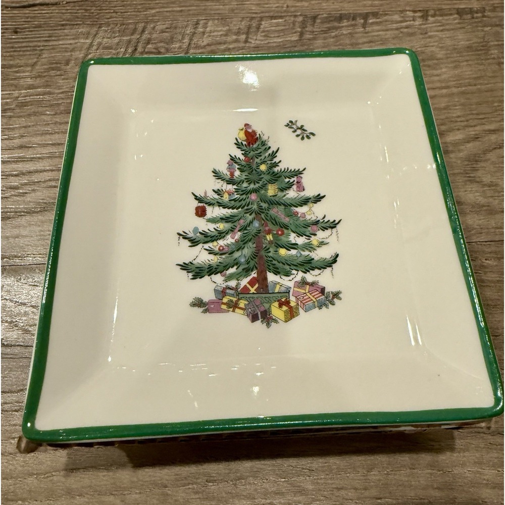 Spode Christmas Tree Collection Tidbit Square Plates, 5" Set of 4 - Picture 9 of 9